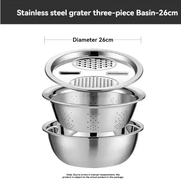 3-in-1 Stainless Steel Basin