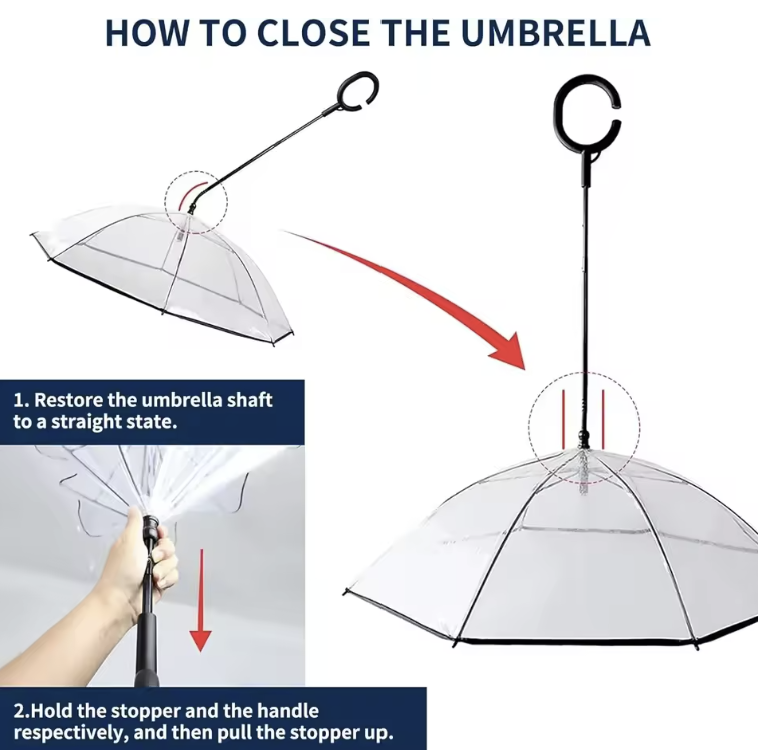 Transparent Dog Umbrella for Rainy Day